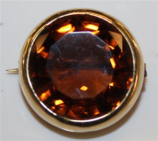 Citrine brooch